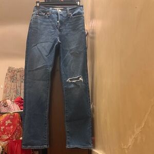 Stylish Blue Distressed Women Jeans